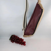 Sacoche banane bandoulière bordeaux femme